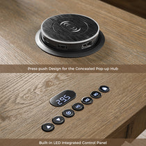 Eureka Ergonomic Ark El Standing Desk With Pop-Up Hub and Led Control Panel.