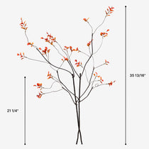 ALD-01 Fall Ficus Branches, Realistic Fall Decor With Dimensions 21 1/4 and 35 13/16.