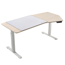 Eureka Ergonomic 70-Inch Heptagon Standing Desk With Height Adjustment. Featuring Wood Veneer Finish, Ergonomic Design.