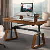 Ark Executive Standing Desk (63"x29") - Golden Walnut