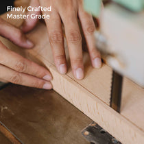 Finely Crafted Eureka Ergonomic Desk Component Being Cut, Wood Craft, Master Grade Quality.