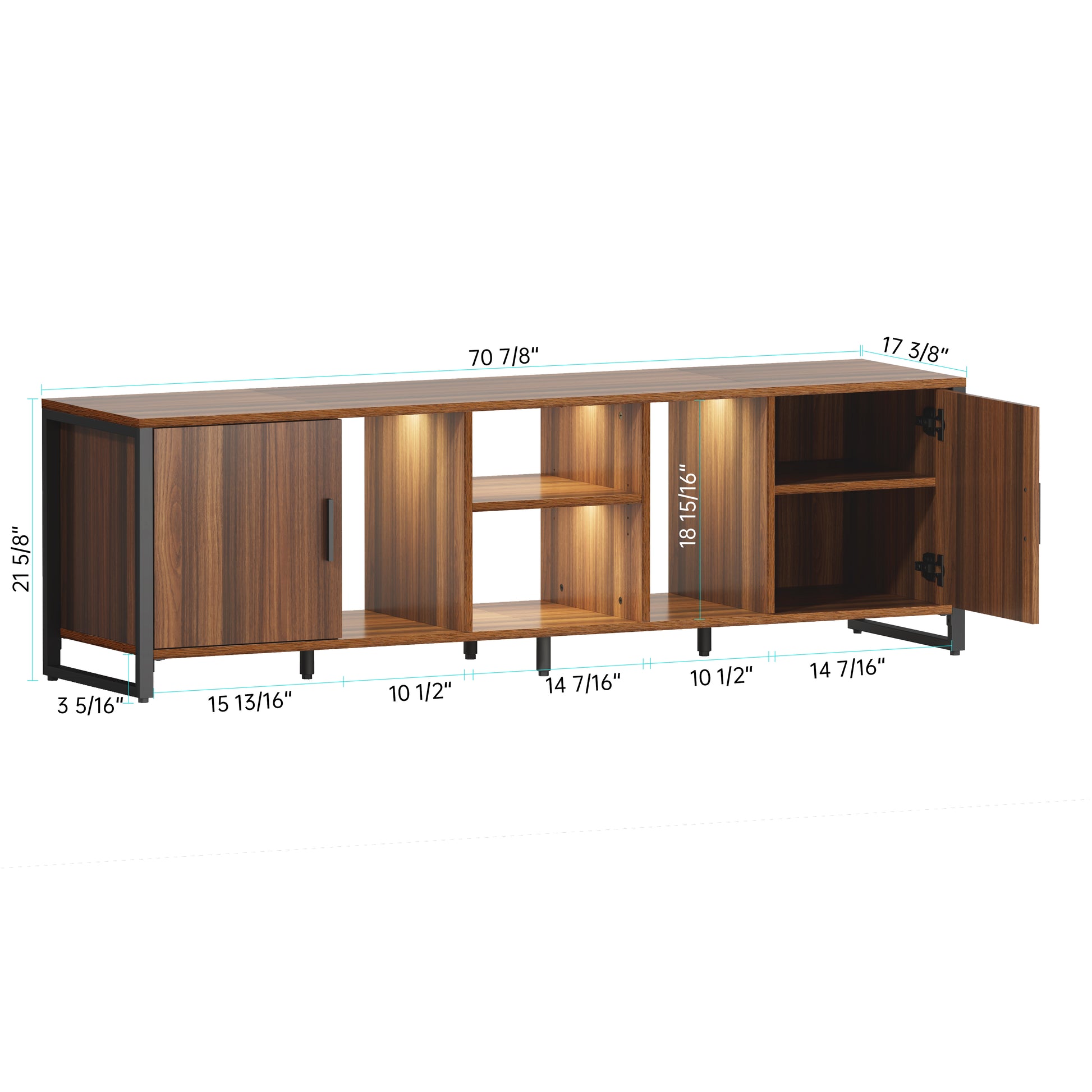 Eureka Ergonomic 70'‘TV stand media console cabinet