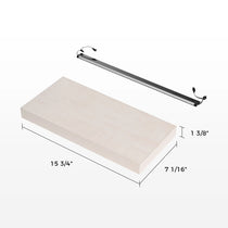 Eureka Ergonomic Floating Wall Shelf With Lighting - 15 3/4 X 7 1/16 Wooden Shelf With Led Light, Modern Home Decor.