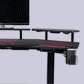 63'' Wing Shaped Standing Desk with RGB Shelves