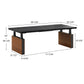 Zen Pro, 86'' Executive Standing Desk and File Cabinets, Black & Walnut