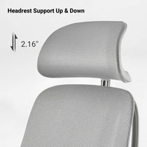 Eureka Ergonomic office chair with adjustable headrest height support for neck and upper back comfort