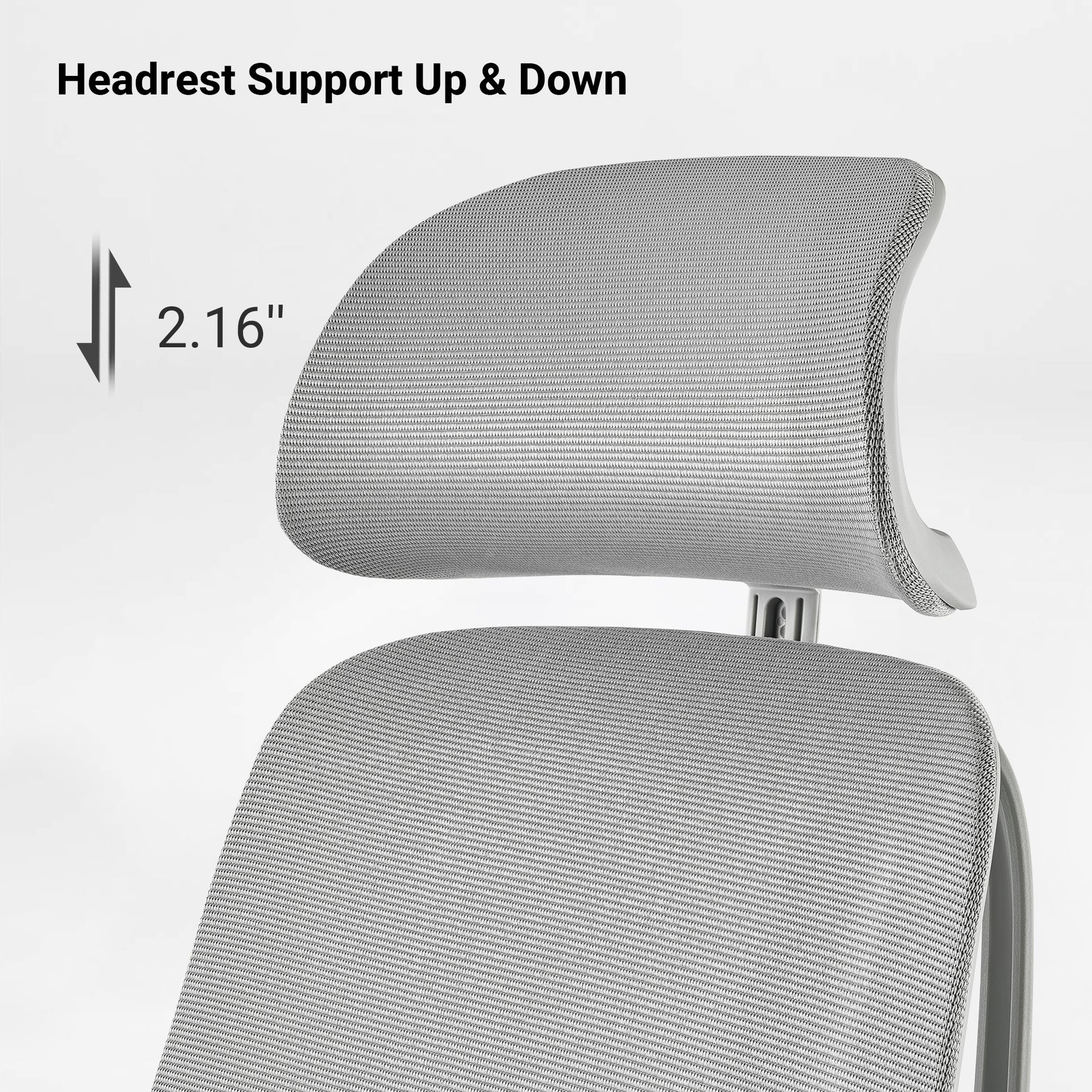 Eureka Ergonomic office chair with adjustable headrest height support for neck and upper back comfort