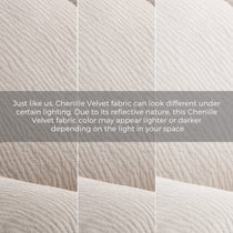 Grayson Power Recliner Chair, Chenille Velvet Fabric Variations in Lighting, Beige.