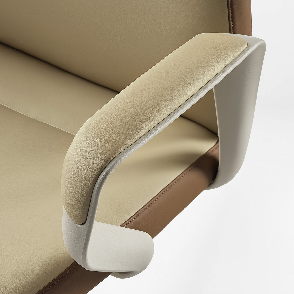 Clara Executive Office Chair with premium leather armrests