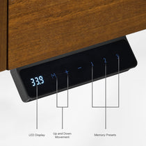 Ark Pro L-Shaped Standing Desk (Sintered Stone, 63"x23")