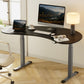 70'' Electric Standing Desk, Smoked Wood, Black-colored