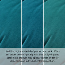 Teal Rlesana Velvet Fabric Detail, Lighting Variation, Petal Back Chair Material.