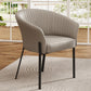 Jade, Upholstered Arm Dining Chair 1 PC, Dark Gray