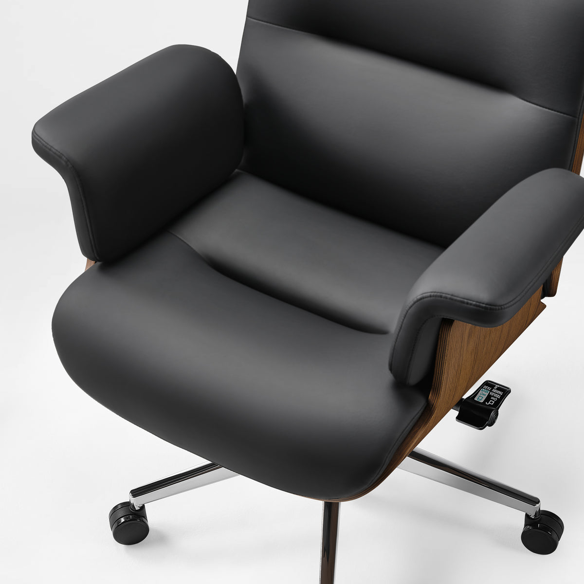 Mathias Marcel, High Back Office Chair Leather Seat Cushion Detail