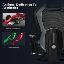 Eureka Ergonomic Typhon Hybrid Gaming Chair Design, Formula 1 Inspired, Black and Ergonomic.
