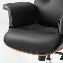 Mathias Leather Executive Chair with Ottoman