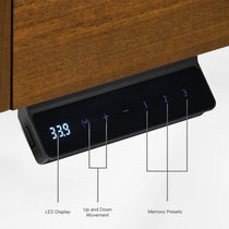 Ark Pro L-Shaped Standing Desk (Sintered Stone, 63"x23")