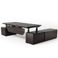 Zen Classic Executive Standing Desk with Cabinets (86"x 39")