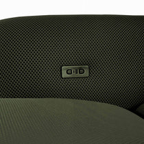 Vero Power Sleeper Sofa Detail: Olive Green Breathable Techno 3D Mesh Fabric With Button.