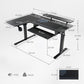 L-Shaped Standing Desk with Accessories Set (60"x23")