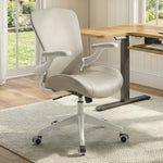 Stay comfortable all day with the White-Grey Vera Ergonomic Office Chair—adjustable support and sleek design for any home office.