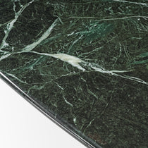 Close-Up Prada Green Marble Coffee Table Surface, Highlighting the Natural Veining and Texture, Luxury Living Room Furniture.