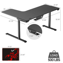 L Shaped Gaming Desk (60"x24")