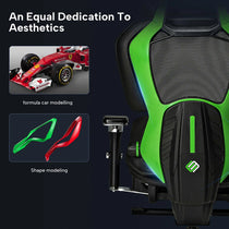 Eureka Ergonomic Typhon Gaming Chair Design With Formula 1 Car Modeling and Shape Modeling, Ergonomic Design.
