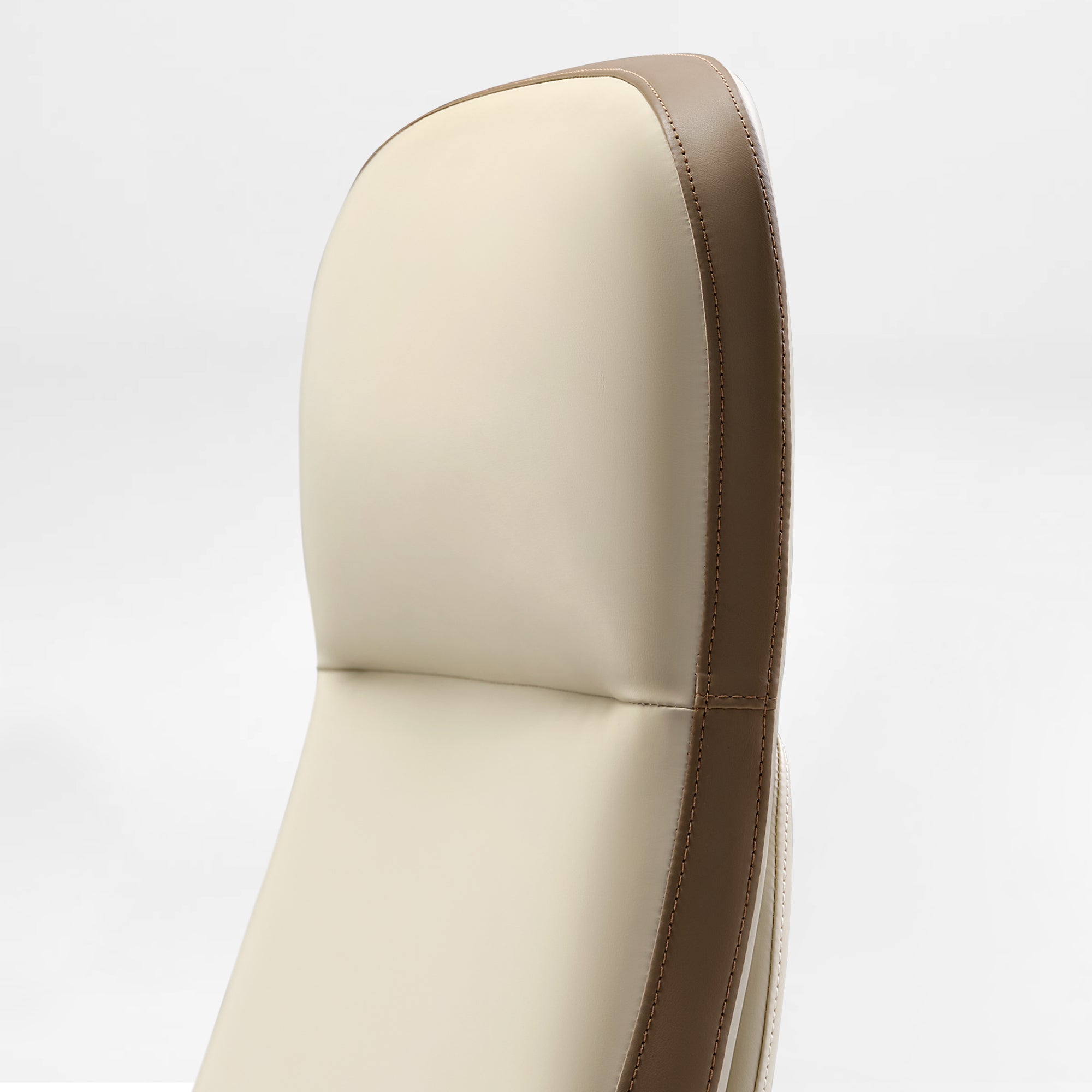 EUREKA ERGONOMIC Alto Leather Desk Chair, Silicone Leather Office Chair with Wheels, High Back Office Chair, Executive Office Chair Comfy for Home & Office, Off-White - Thumbnail 2