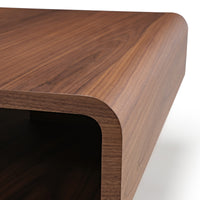 47" Walnut Rounded Retangular Coffee Table