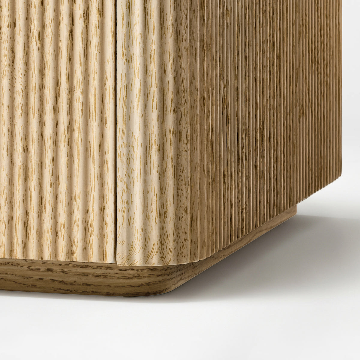 Eureka Ergonomic Aurelia Fluted File Cabinet, Fluted File Cabinet Vertical Groove Detail