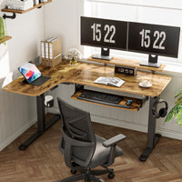 60x23 L Shaped Standing Desk with Accessories Set