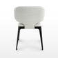 Modern Avant-garde Dining Chairs Set of 2, Off-White