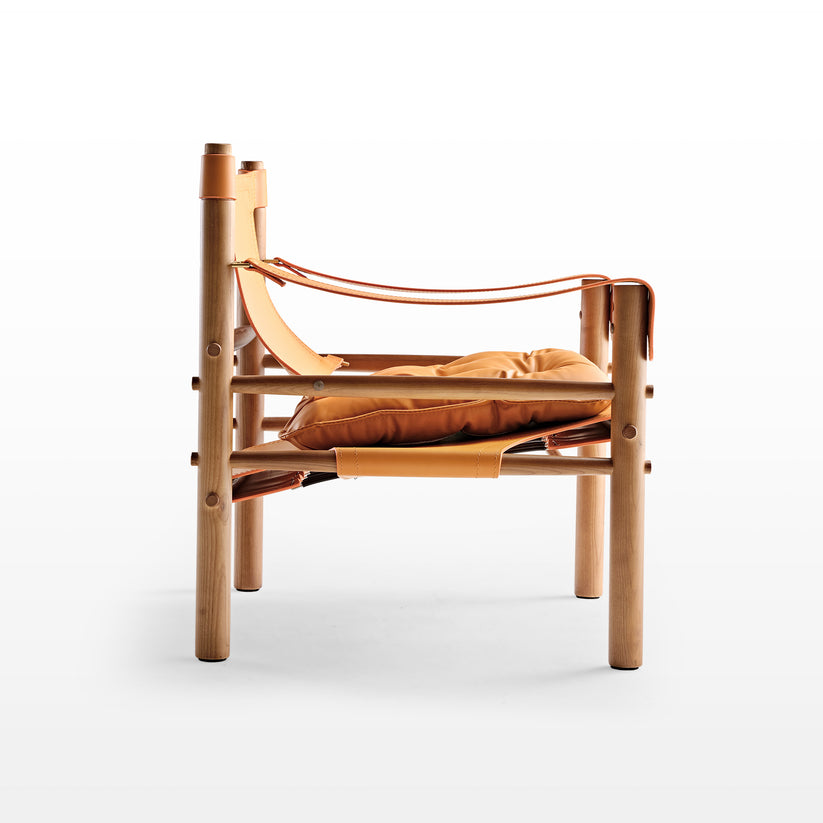 Eureka Ergonomic Mid Century Modern Saddle Leather Lounge Chair