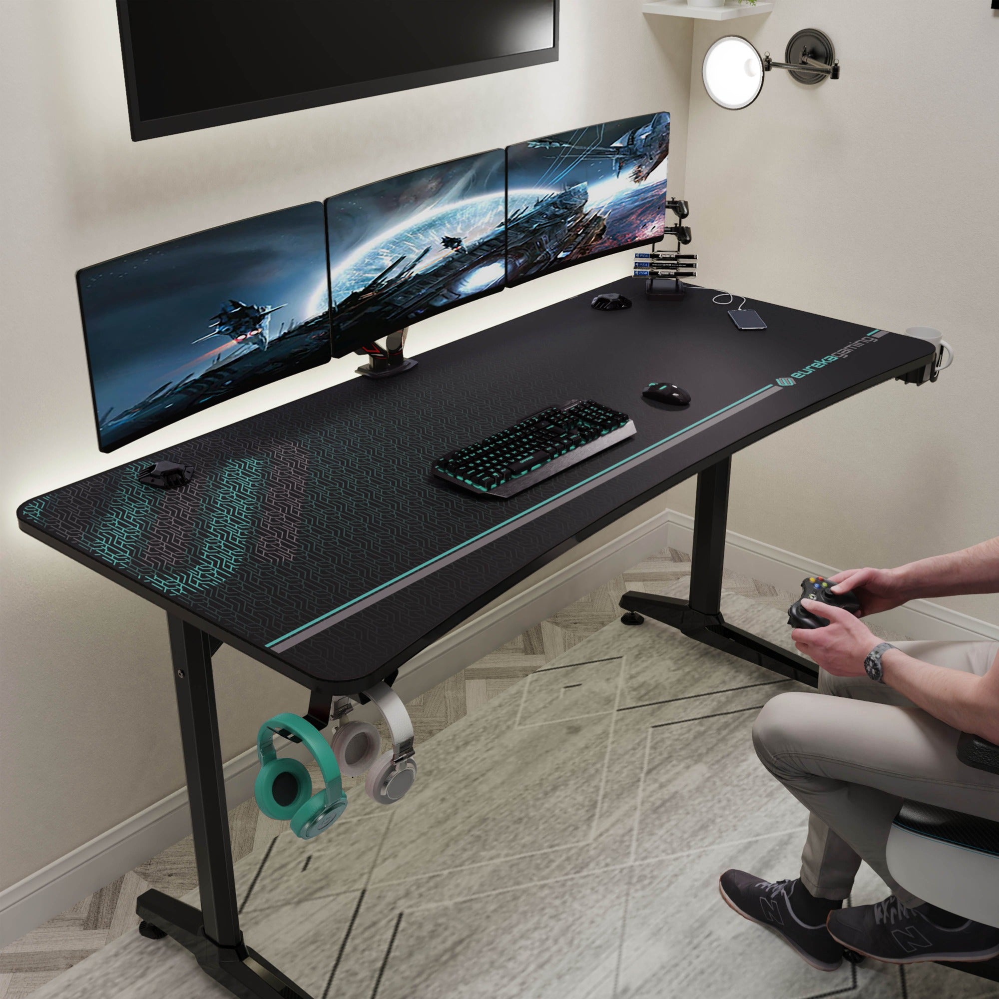 Curved desk deals gaming