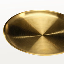 Golden Tray Detail On Enchanting Cat Side Table, Showcasing Texture and Design for Home Decor.