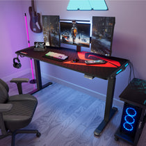 Gaming Standing Desk with RGB Lighting (65"x27")