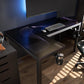 GTG - L60, L-Shaped Glass LED Gaming Desk (60"x40")