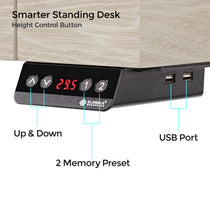 Eureka Ergonomic George Slate Desk Control Panel With Height Adjustment, Memory Presets and Usb Ports.