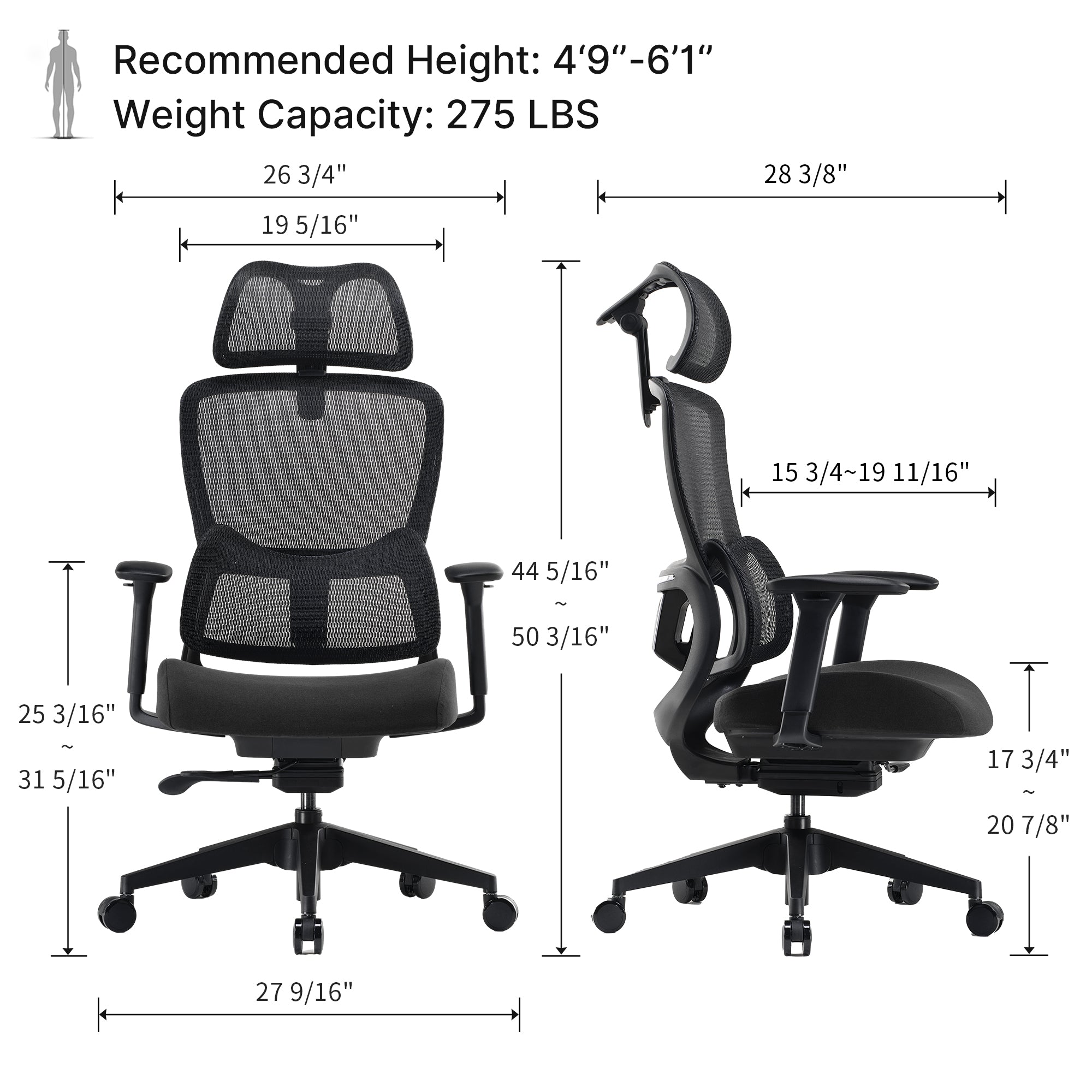 Lumbar Support Chair High Back Home Ergonomic Office Chair