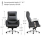 Eureka Royal II, Executive Leather Office Chair, Comfy Leather Executive Office Chair with High Back and Lumbar Support, Iron Gray, Padded Cushion Product Dimensions