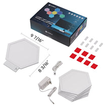 Lucet Art Lighting Nano Collection: Hexagon Led Smart Panels, Featuring Music Sync and Voice Control.
