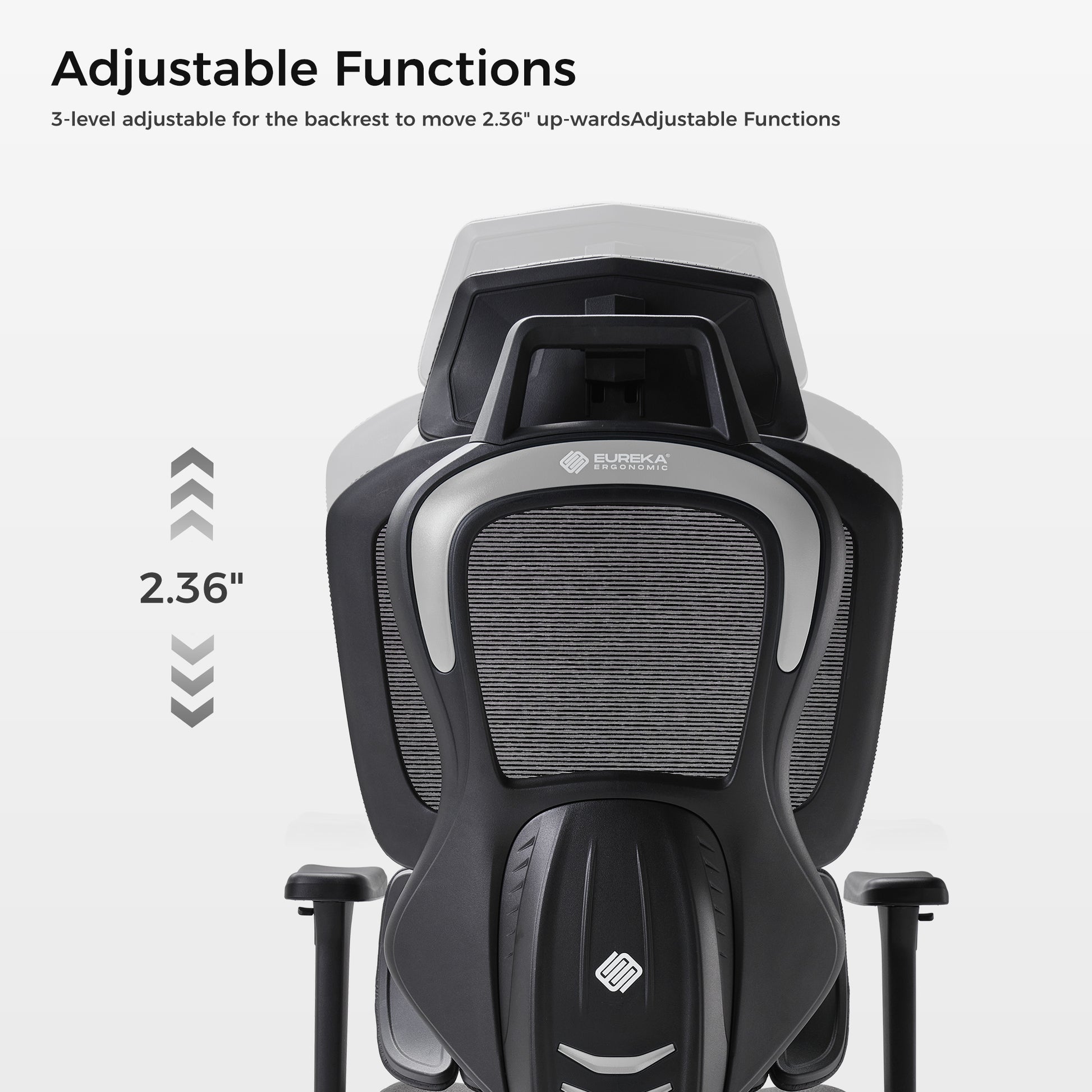 Adjustable Backrest Functions, black