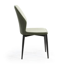 Ember Dining Chair in Bottle Green and Cream. Modern Design for Dining Spaces.