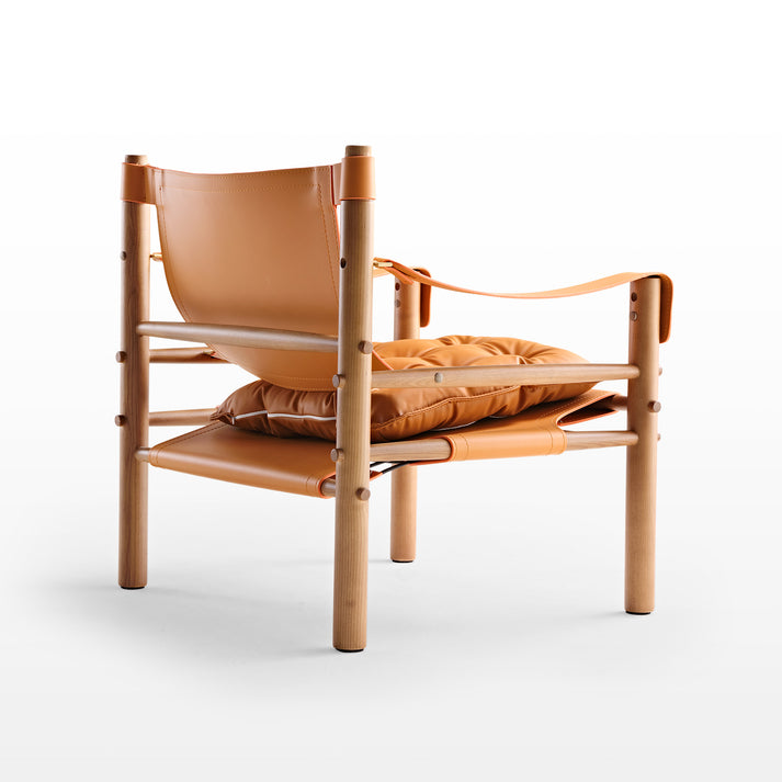 Eureka Ergonomic Mid Century Modern Saddle Leather Lounge Chair