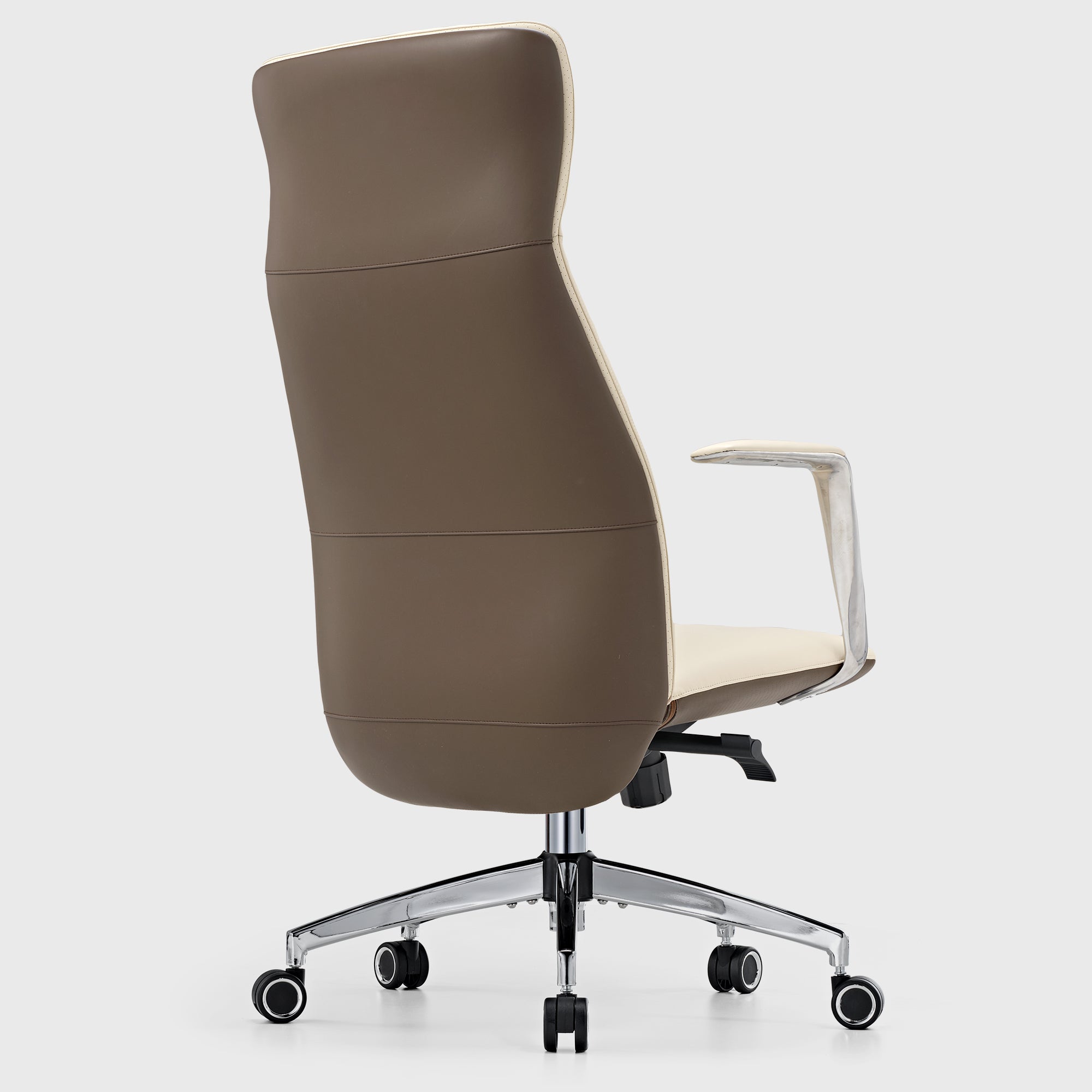 Skye high back cream online leather faced executive chair