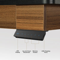 Electric Standing Desk Control Panel With Display, Adjustable Height, and Usb Charging Ports.