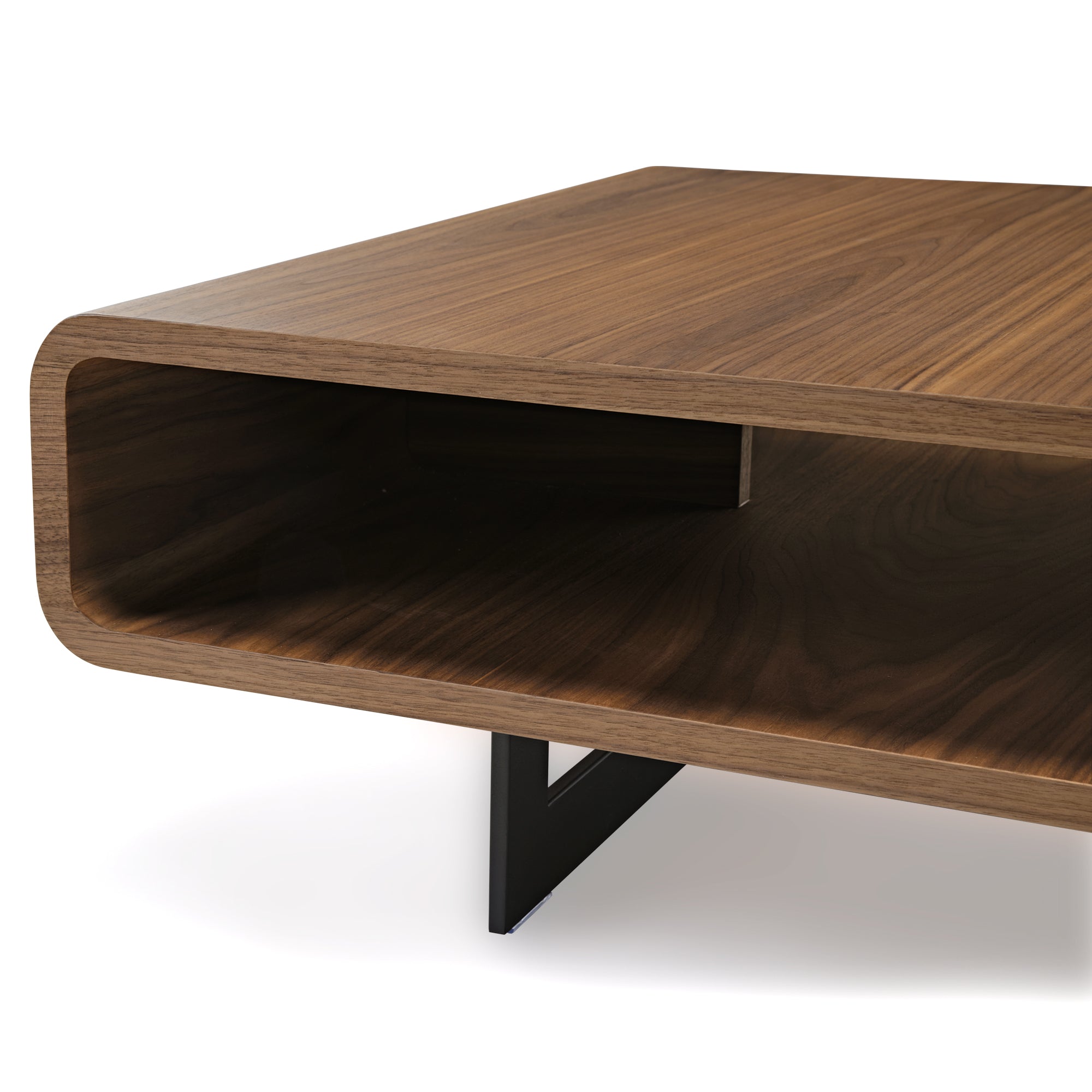 Eureka Ergonomic Modern Walnut Retangular Coffee Table with Storage