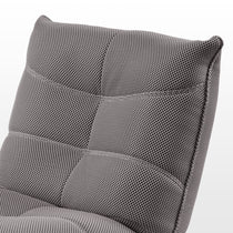 Linx Power Glider Recliner Backrest Detail in Gray Techno 3D Fabric, Breathable Ergonomic Design,Close-Up of Backrest.