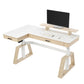 Ark L60, 63x23 L Shaped Executive Slate Standing Desk with Two-Drawer